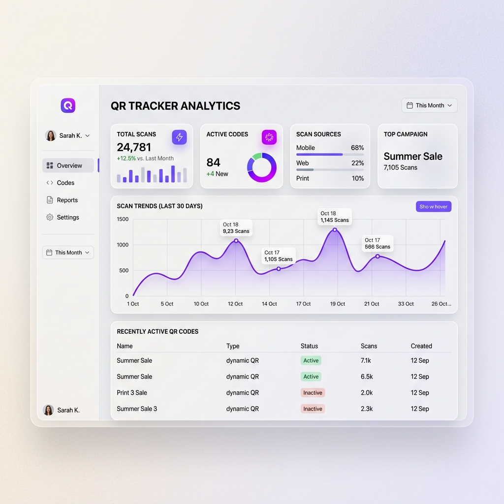 Advanced QR Scan Analytics Dashboard